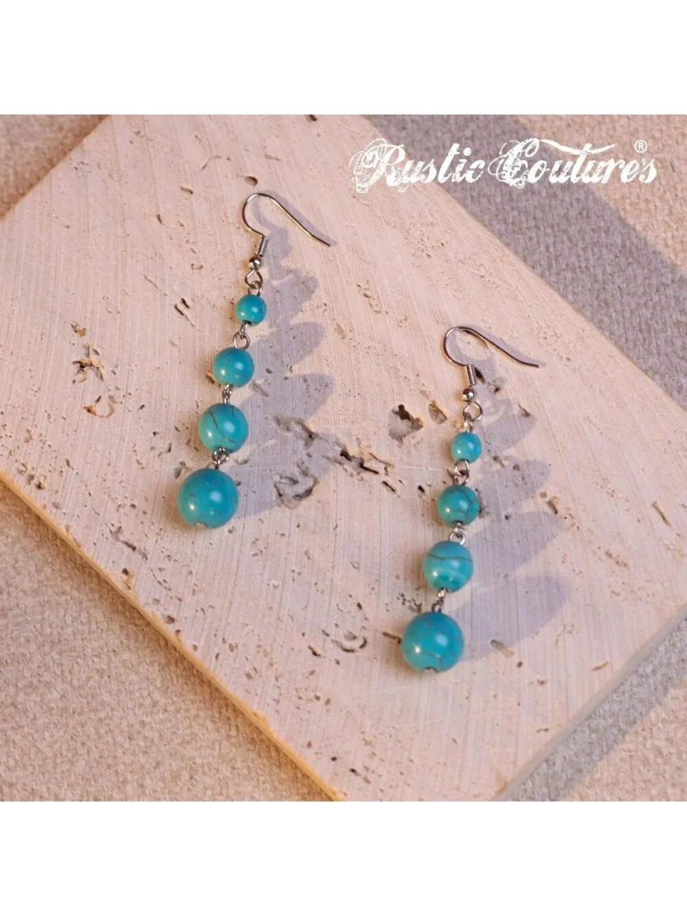 Women's Blue Sliver Uture's Western Cowgirl Vintage Western Necklace Earrings